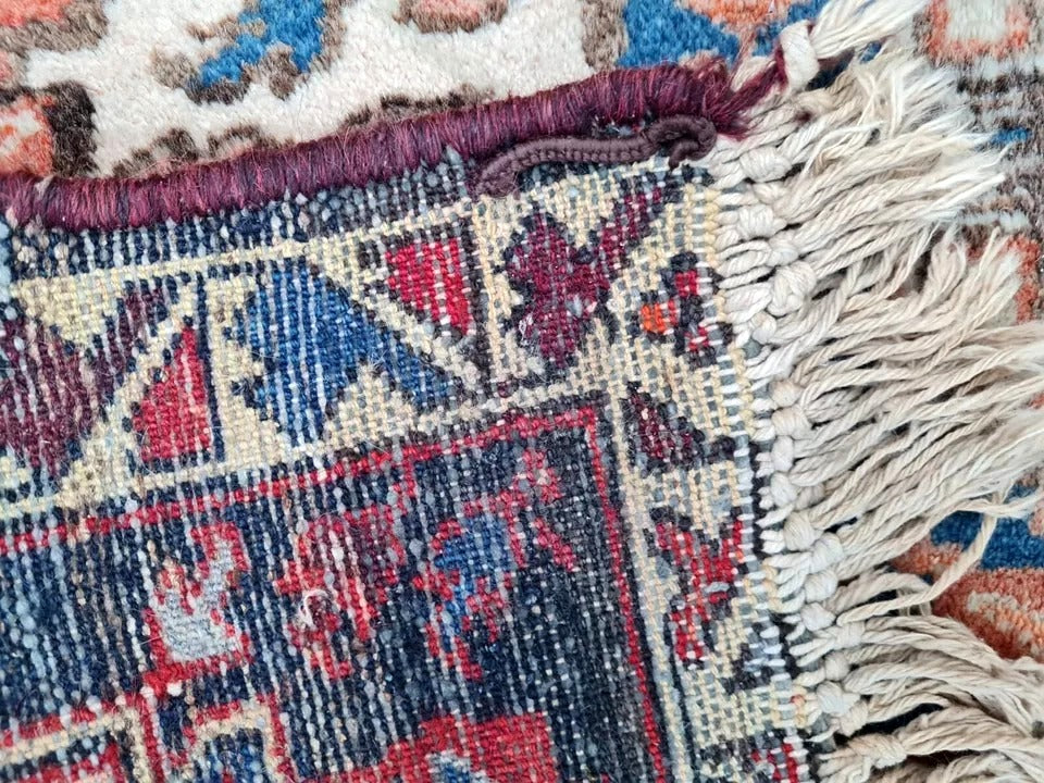 Vintage Bakhtiari rug with unique arrangements in each compartment.