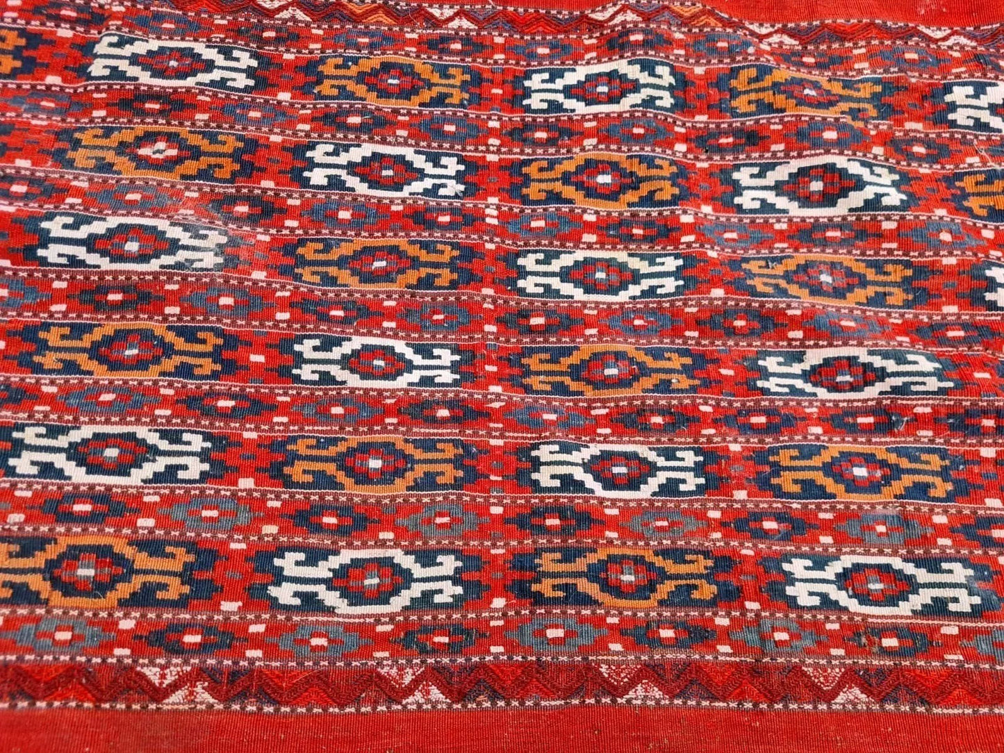 Turkmen Kilim showing its characteristic flat-woven texture.
