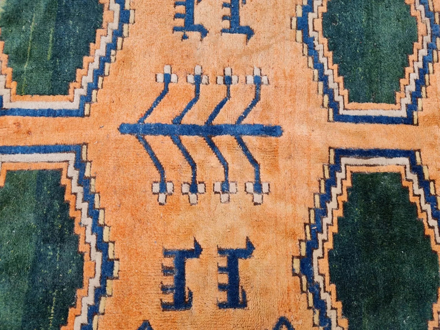 Full view of 5.6' x 4.0' Gabbeh rug