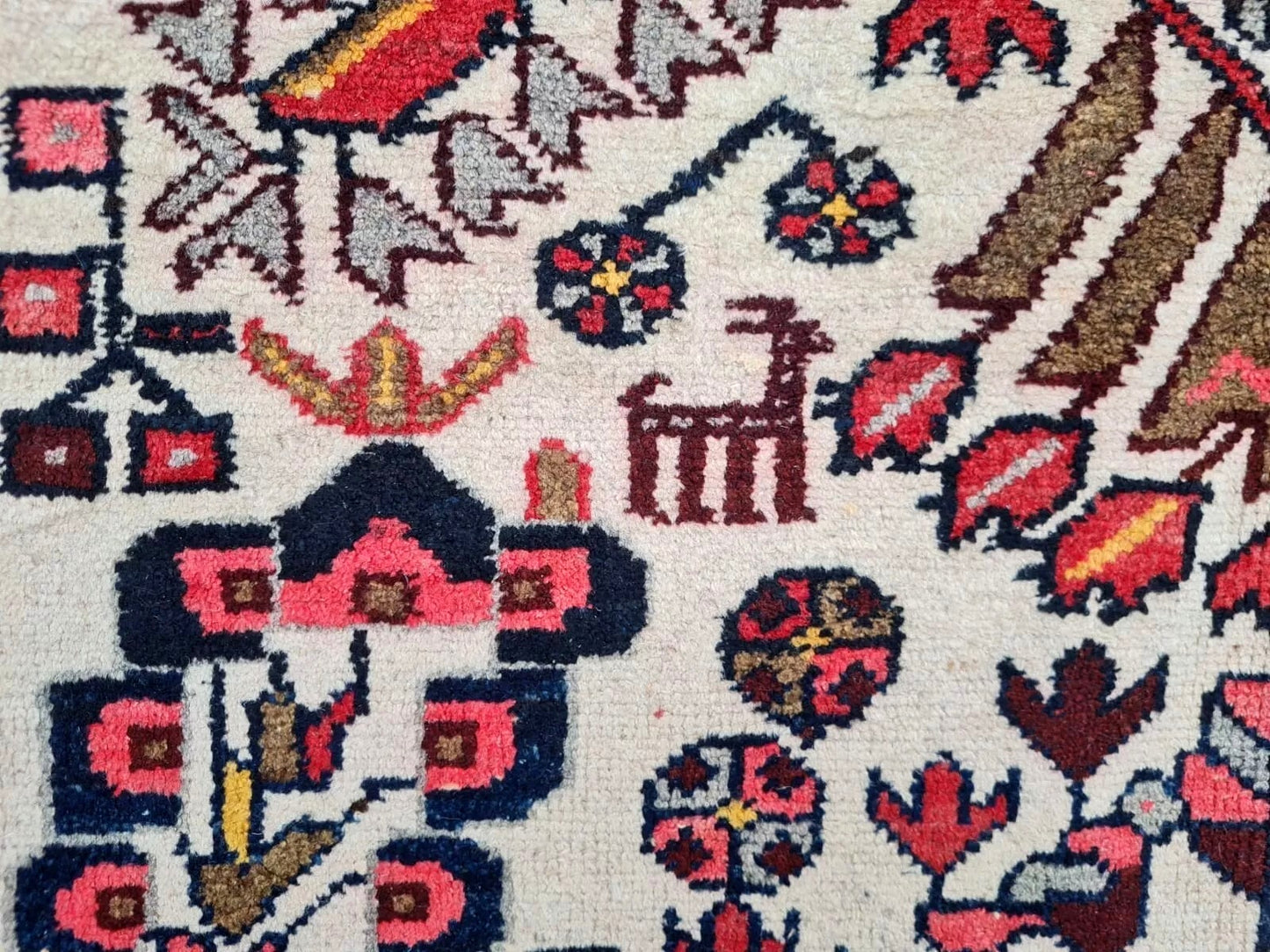 traditional Persian geometric patterns in deep red and blue