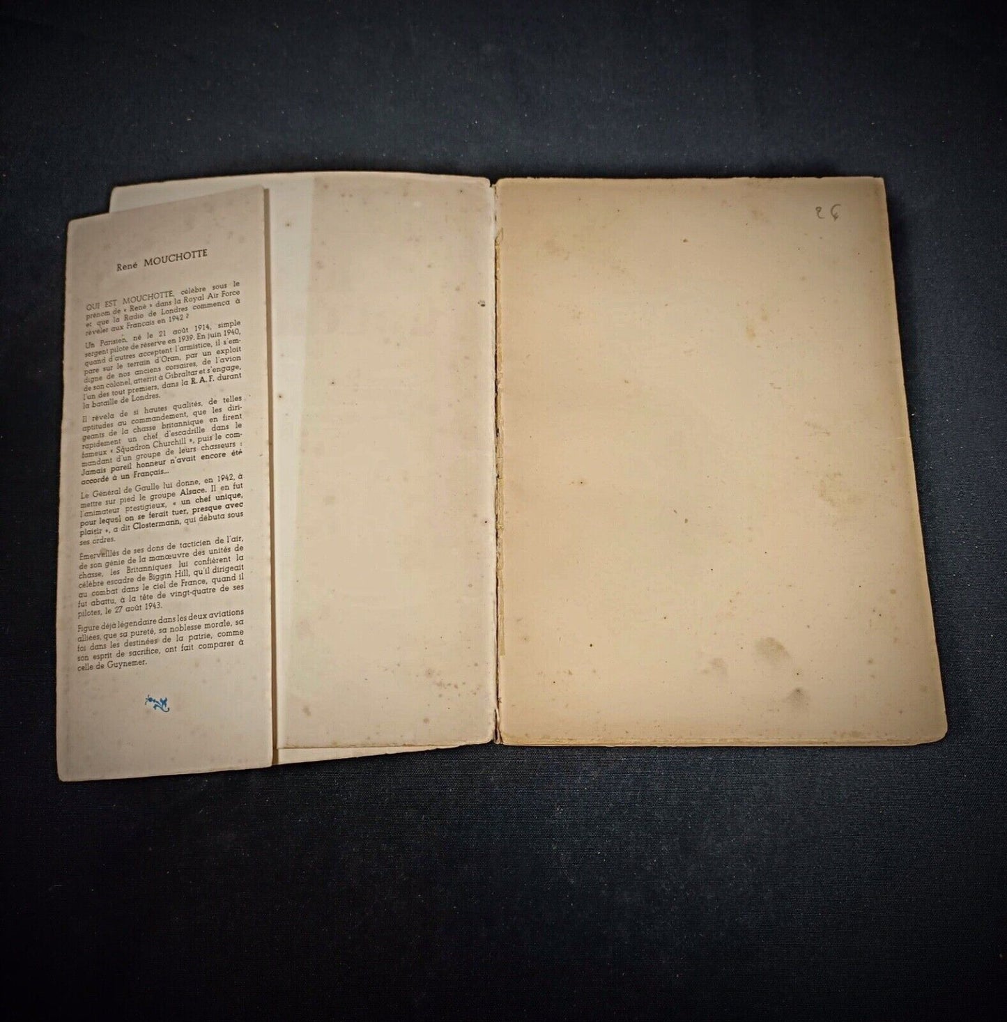 Open pages showing historical text in Les Carnets de René Mouchote