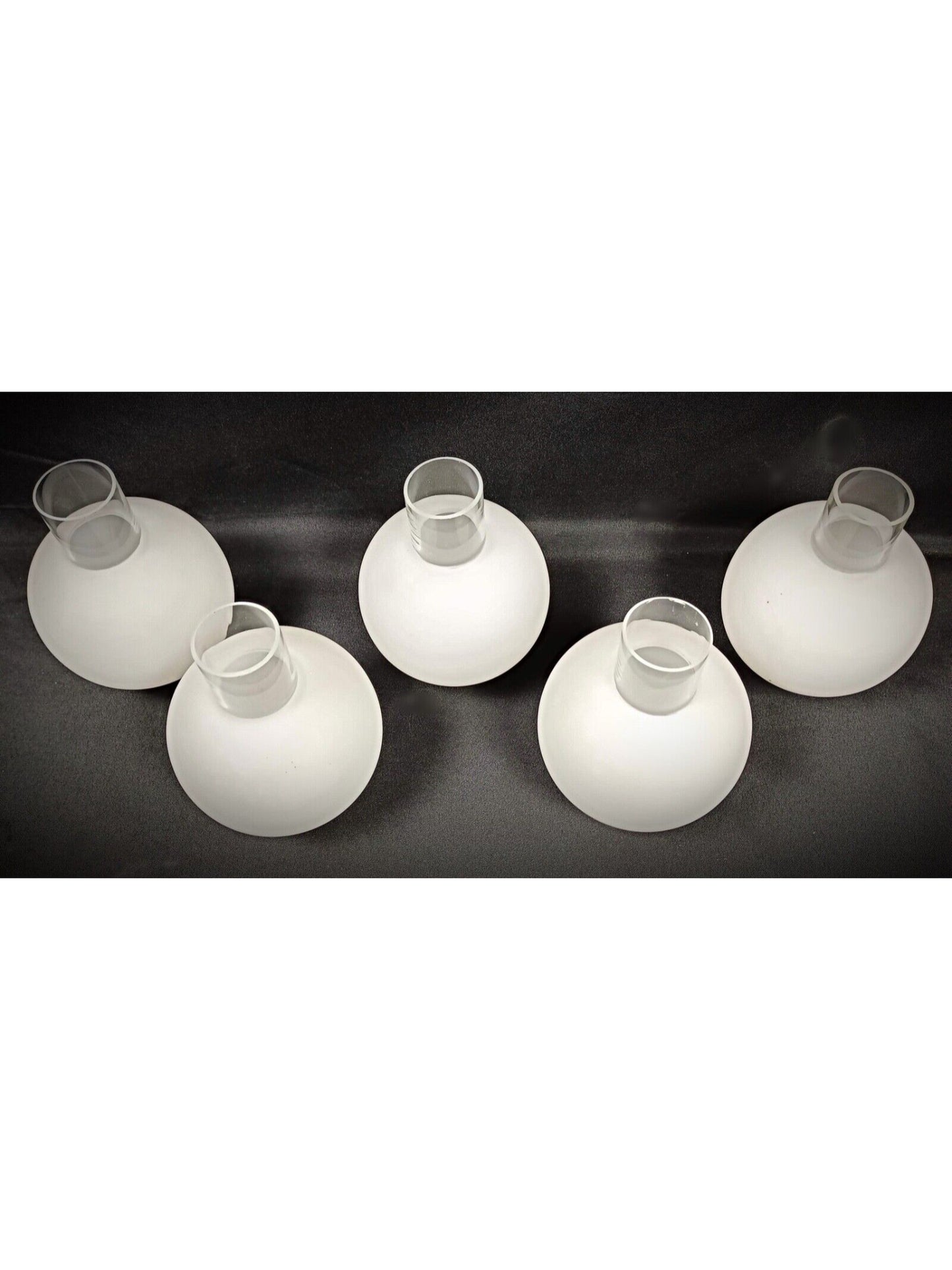 Hand-blown opaline sphere with subtle glass bubbles