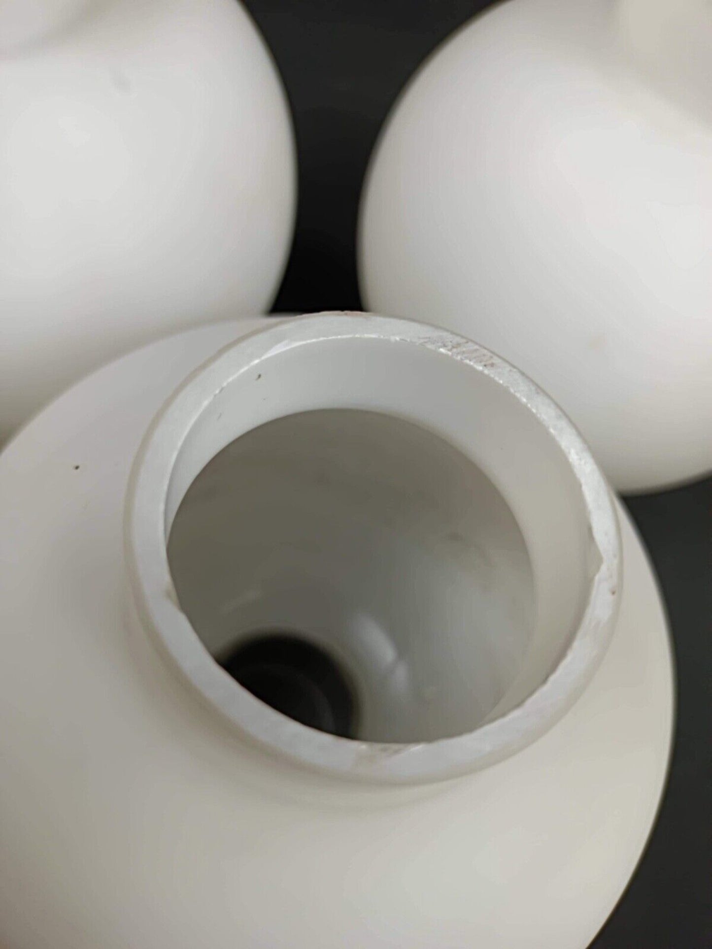 4″ diameter opaline sconce shade in pristine form