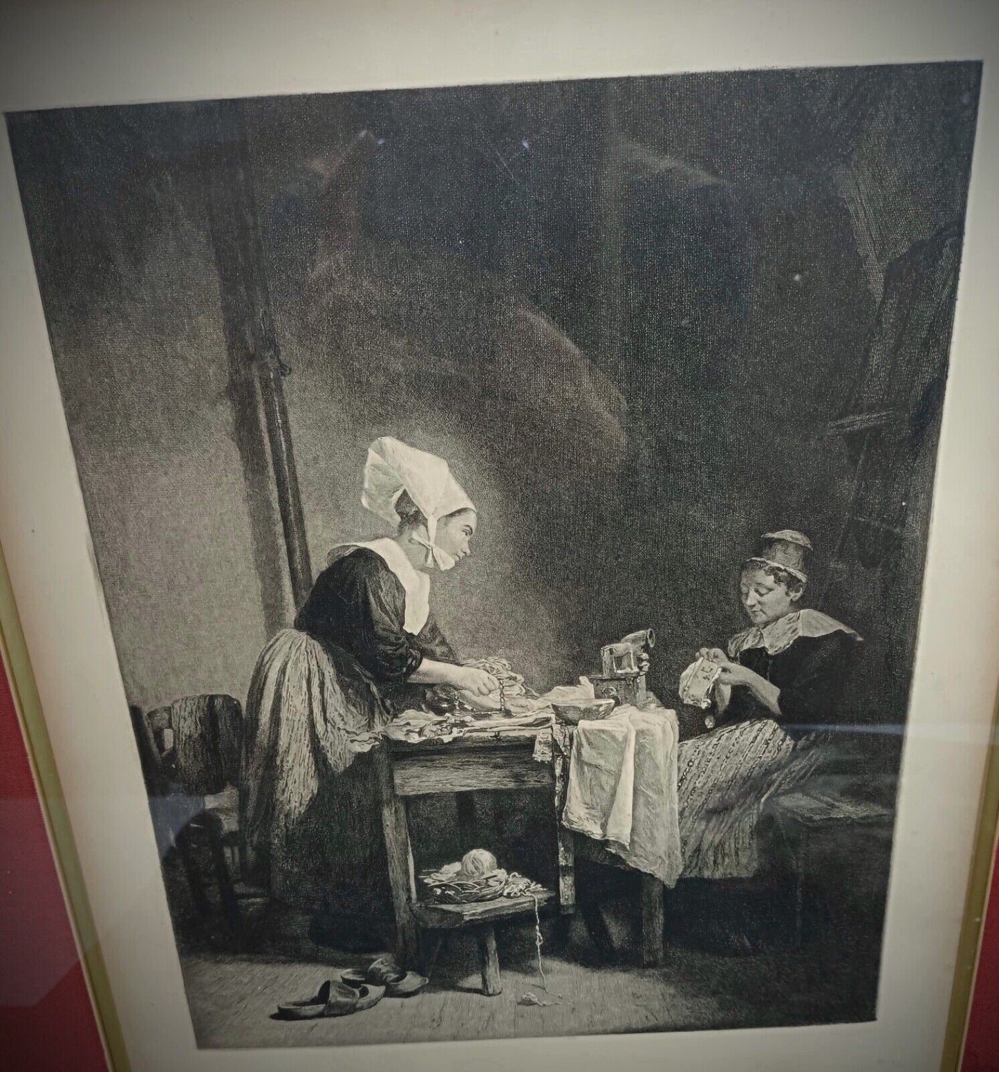 Close-up of intricate details in Delzers' engraving