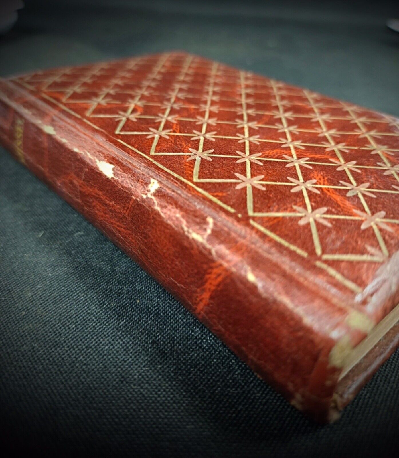 Side profile indicating thickness of 2.5 cm hardcover volume