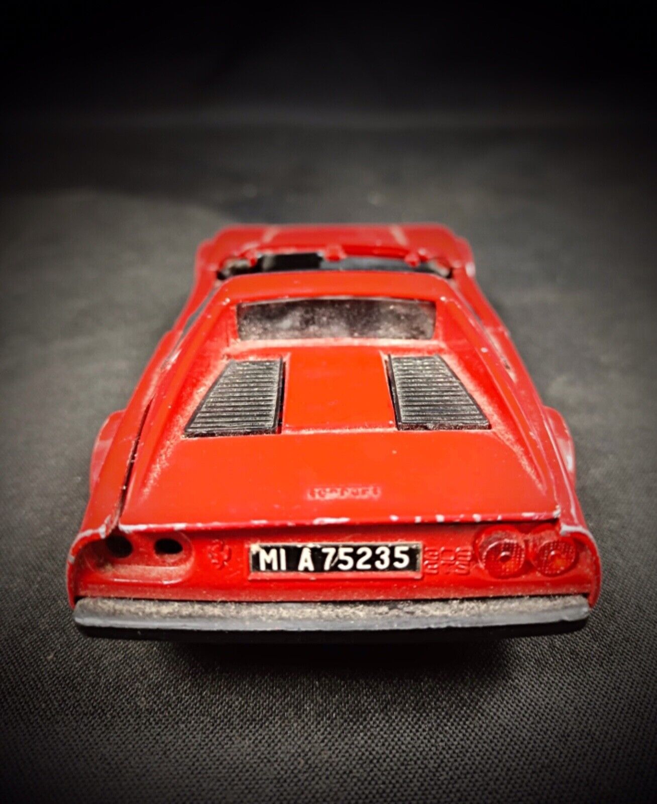 Side profile of the model showing sleek Ferrari shape