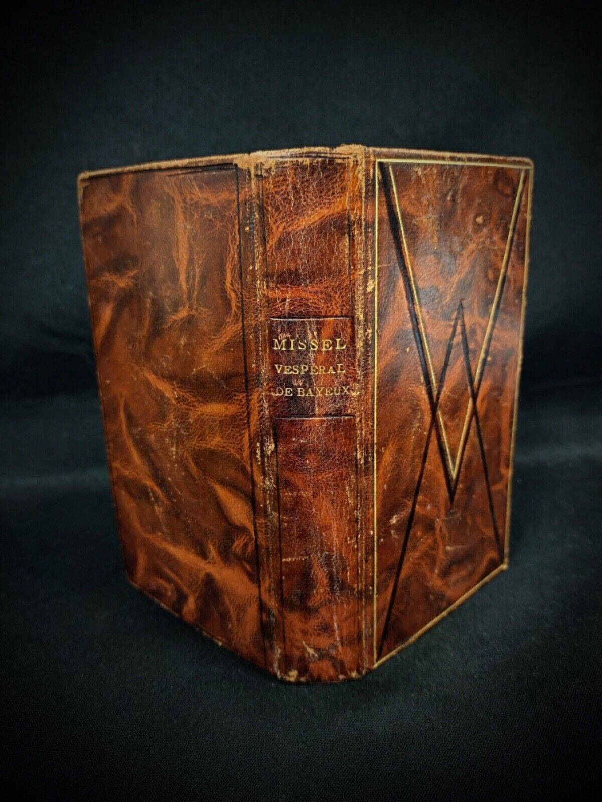 Detail of spine with "Diocèse de Bayeux-Lisieux" titling