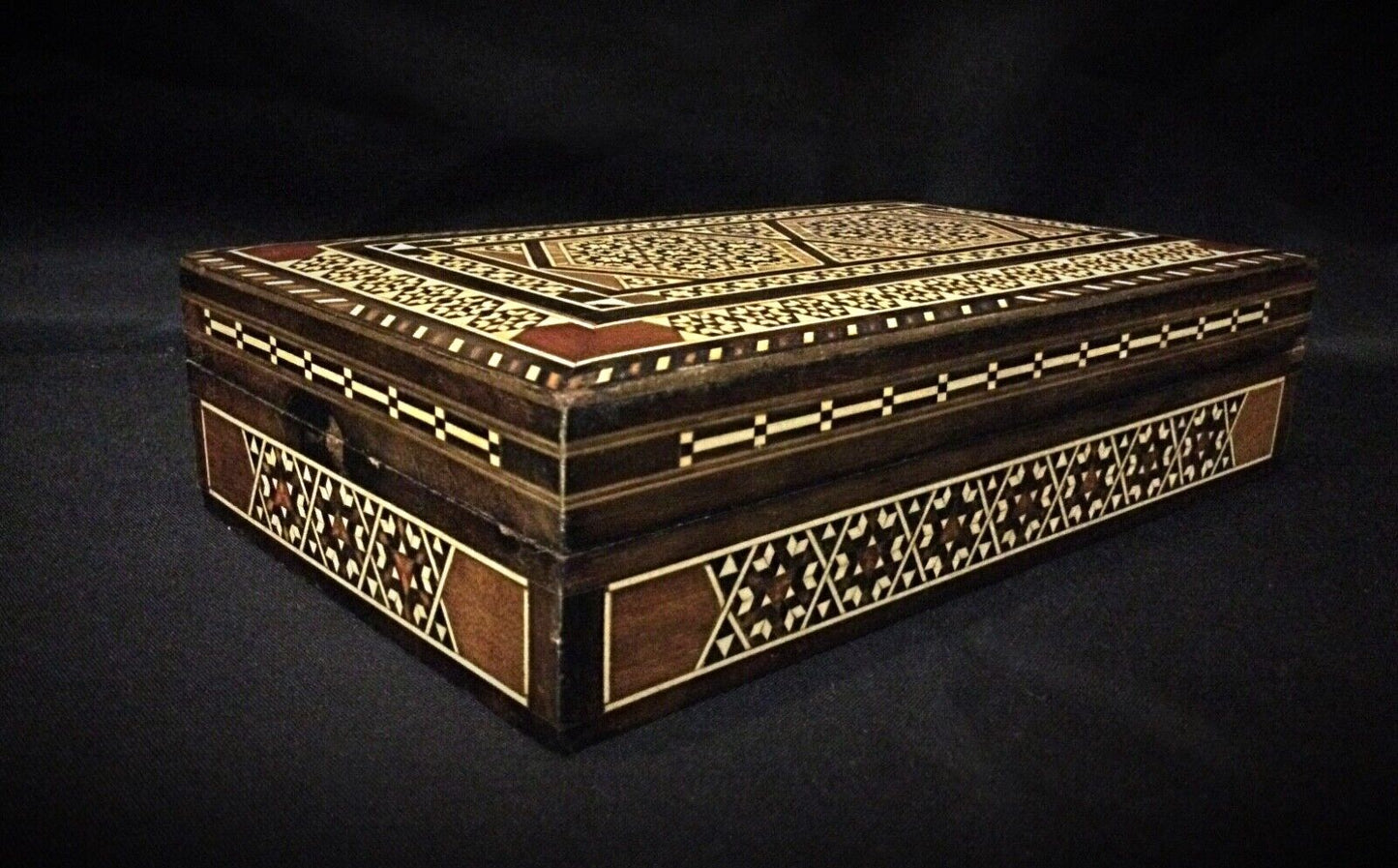 Back view of the jewelry box, highlighting its clean rectangular design.