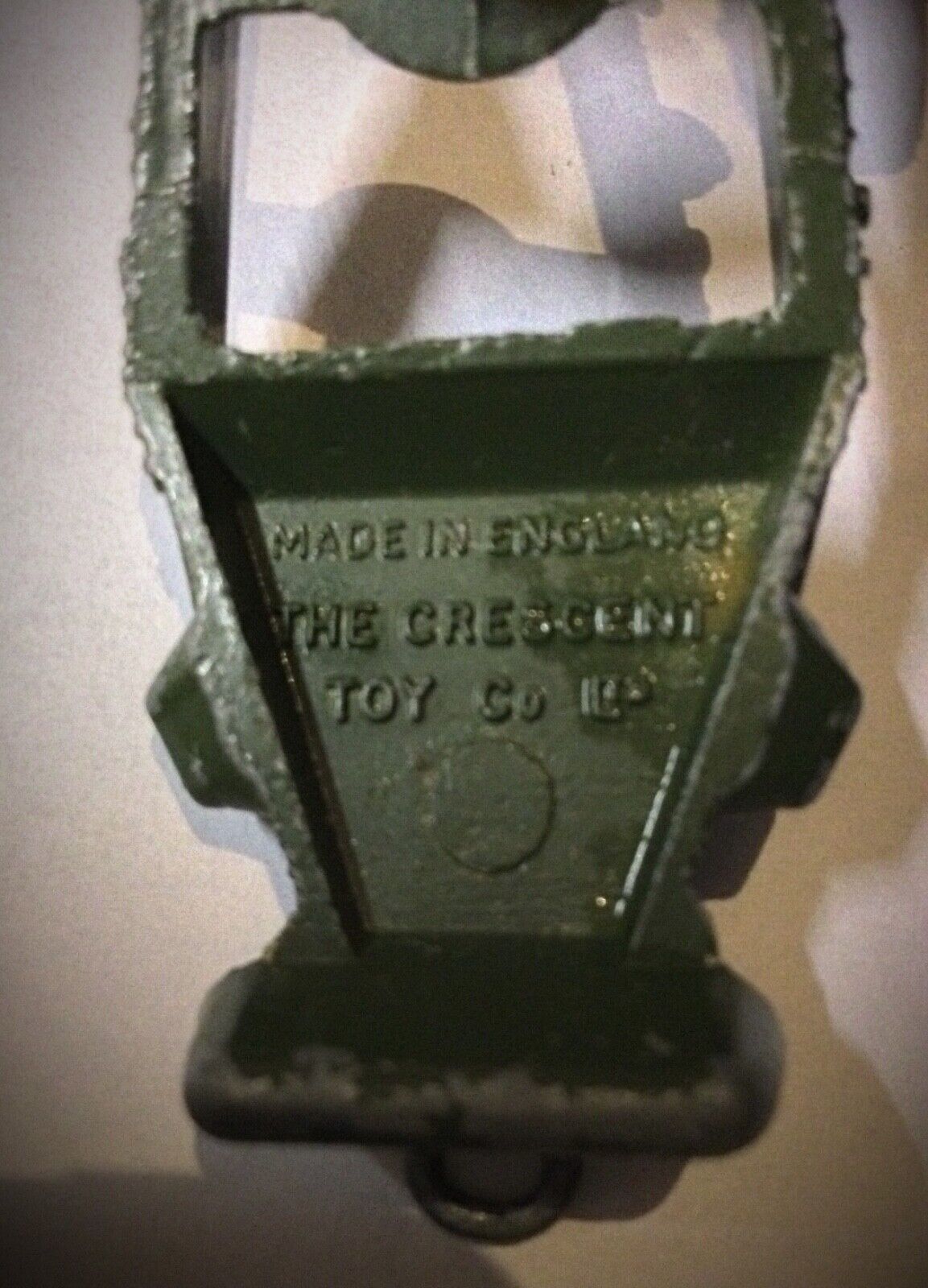 A collector holding the Crescent Toys cannon, showing its size and scale
