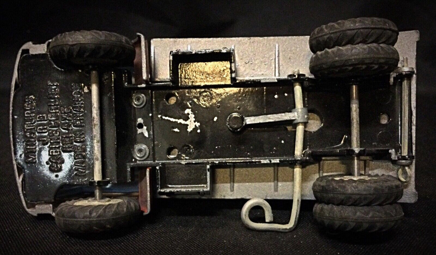 Front and rear view of the vintage die-cast Berliet truck