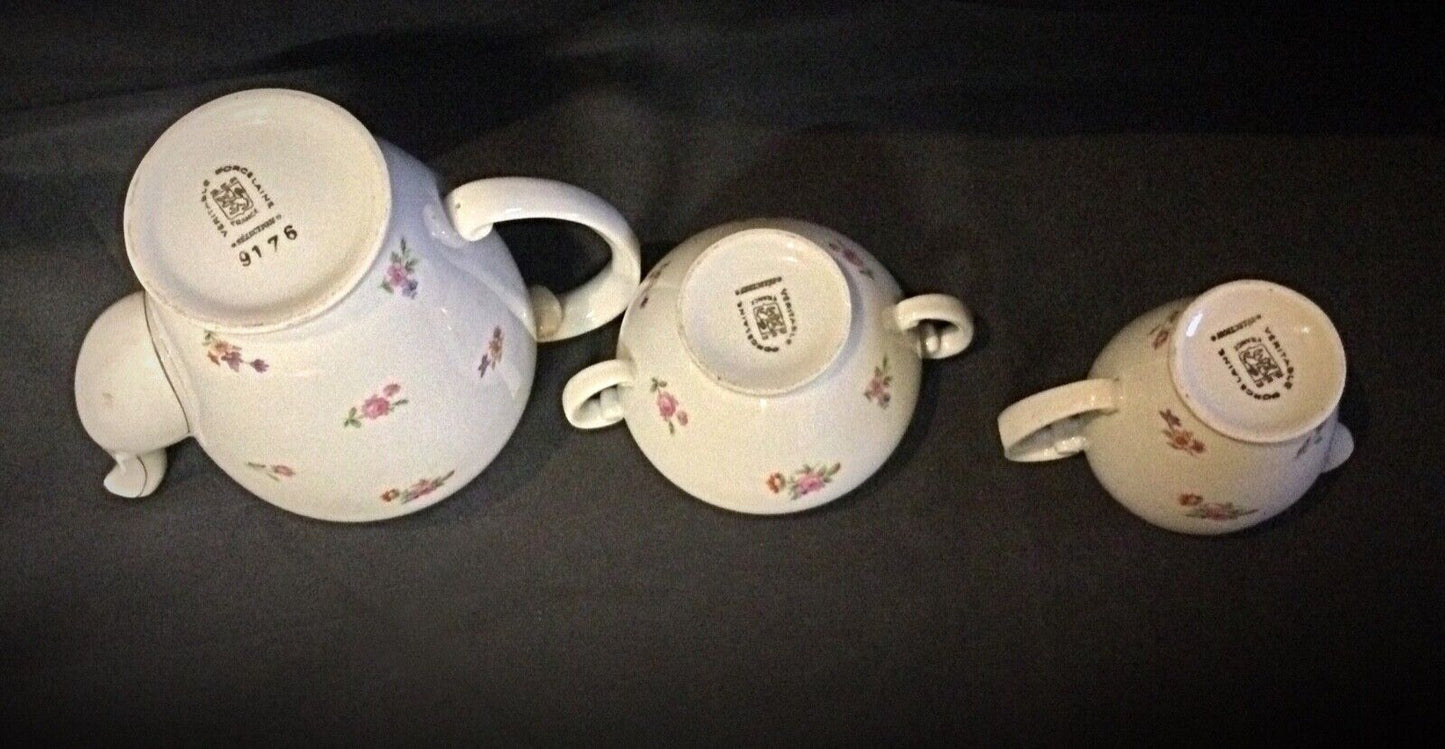 Timeless white and gold porcelain sugar bowl with vintage charm