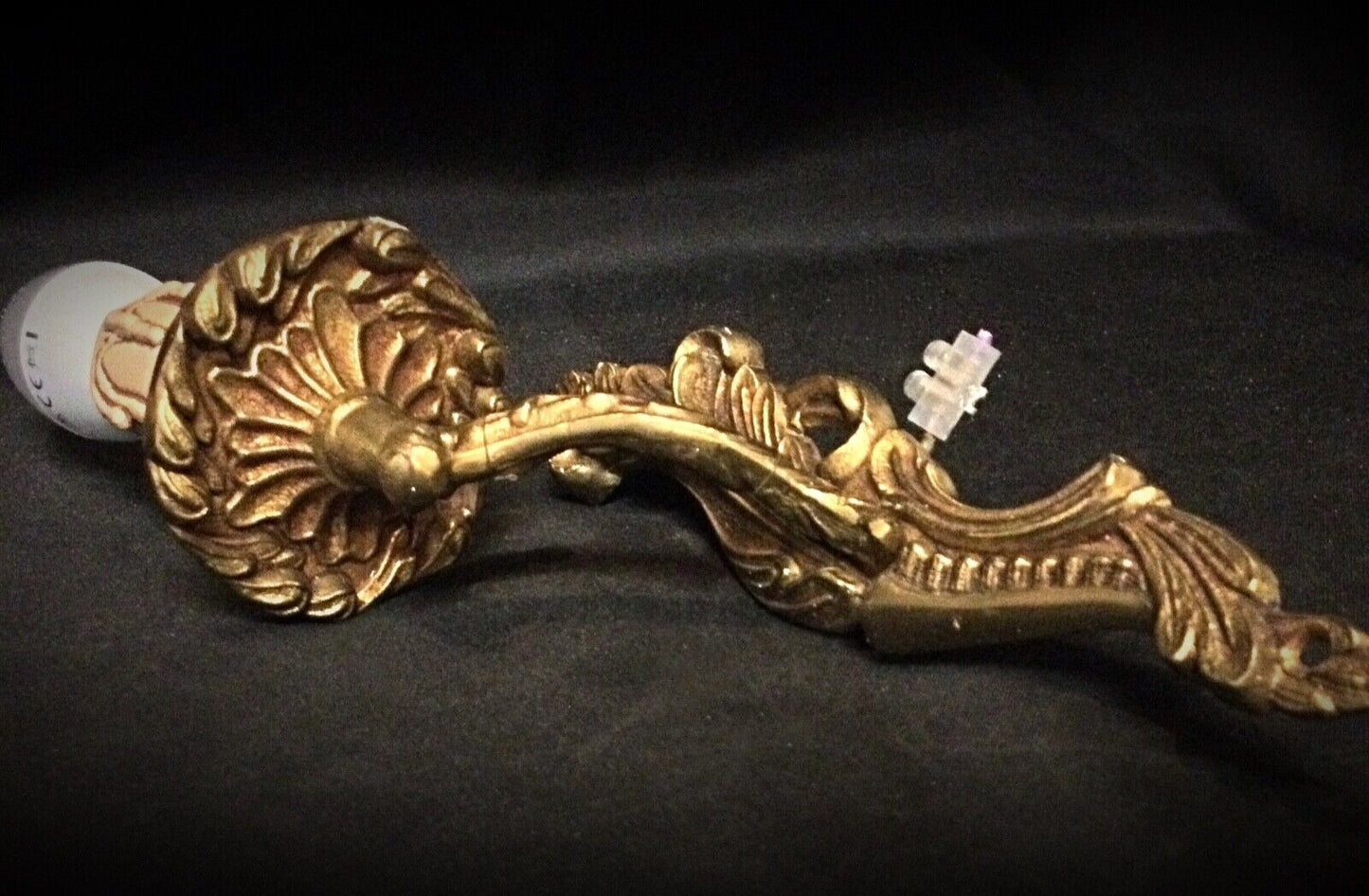 Pair of antique-style brass wall sconces in very good condition