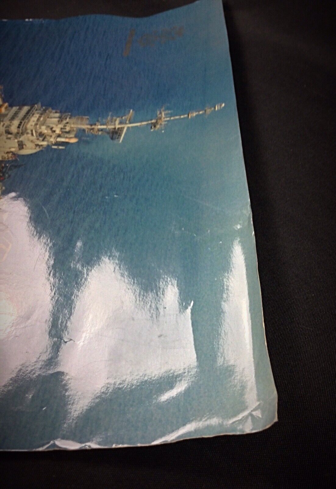 Framed display of the Foch aircraft carrier photograph