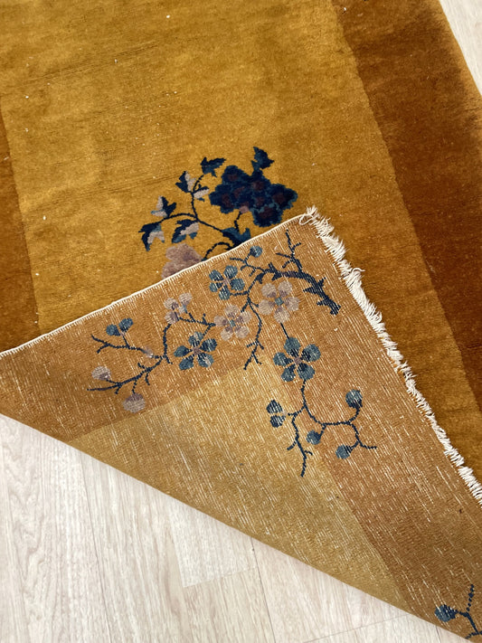 Handmade Antique Art Deco Chinese Rug 3' x 4.10' (91cm x 147cm) 1920s - 2B53