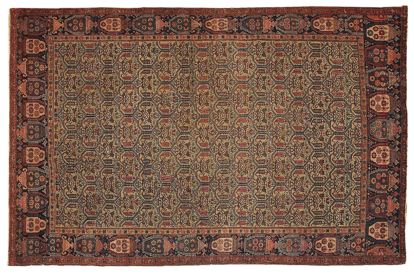 Close-Up of Antique Rug's Texture