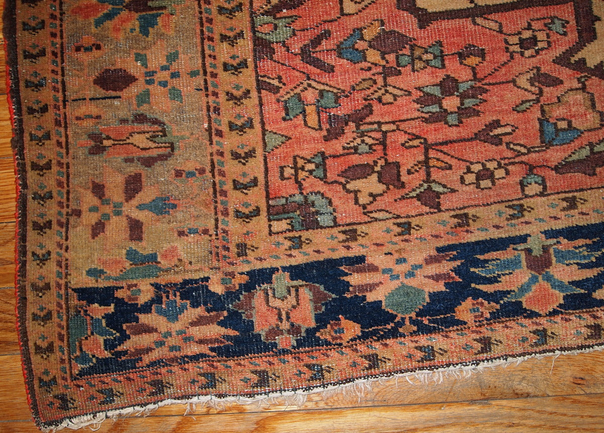 Handmade antique Persian Farahan rug 4.3' x 6.7' (131cm x 204cm) 1910s - 1B153 - One Royal Art