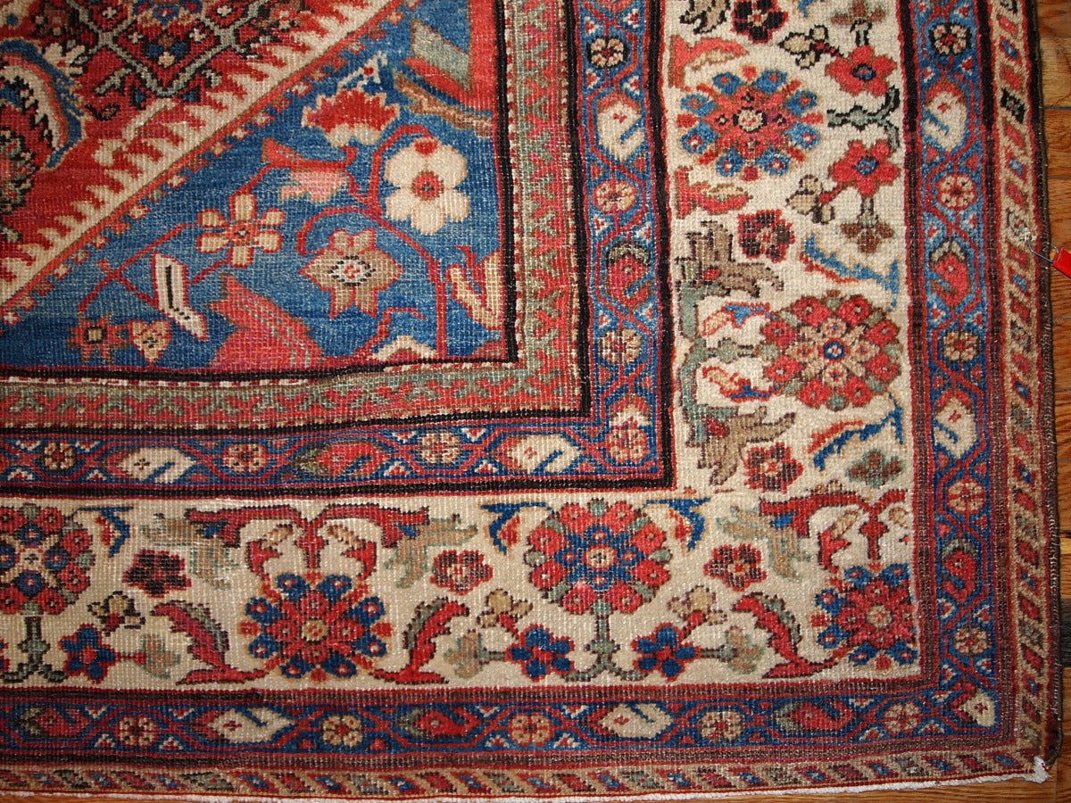 Hand made antique Persian Mahal rug 8.9' x 11.7' (274cm x 359cm) 1900s - 1B212