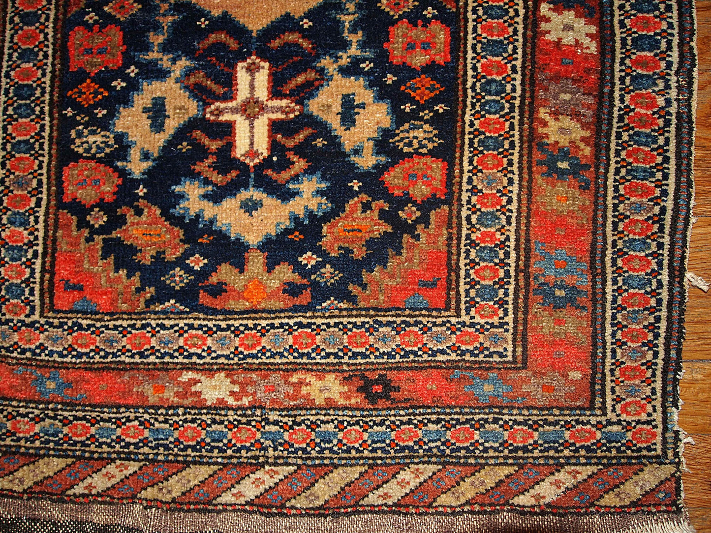 Handmade antique collectible Persian Malayer bag face 2' x 2.3' (61cm x 70cm) 1900s - 1B334 - One Royal Art