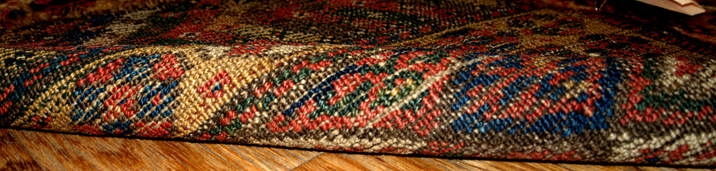 Handmade antique collectible Persian Kurdish bag face 1880s