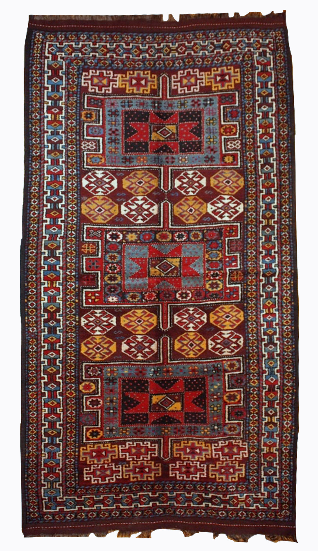 Handmade antique Persian Kurdish rug 1880s