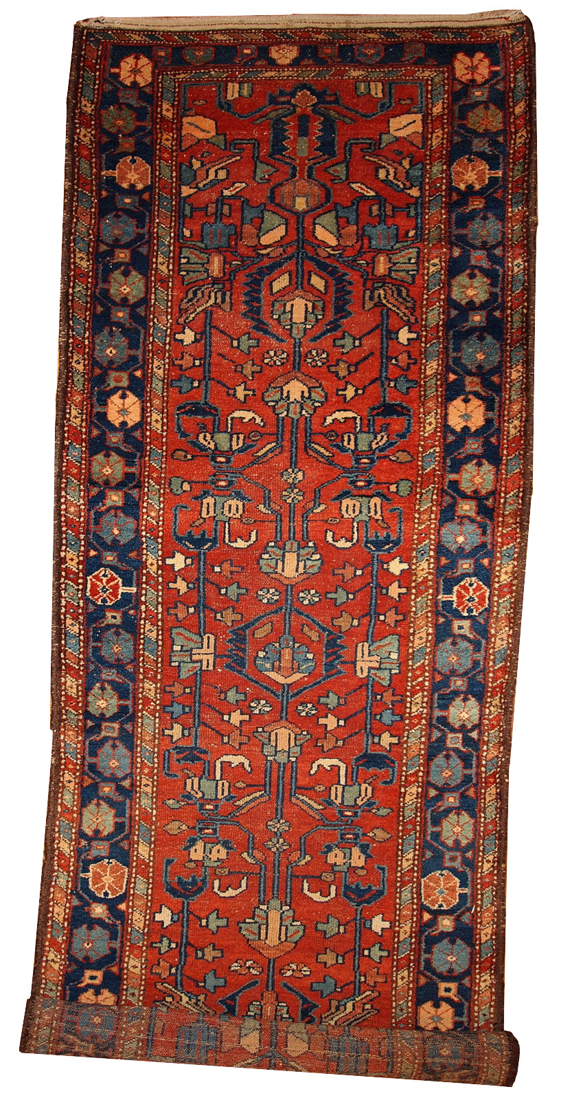 Handmade antique Persian Lilihan runner 1920s