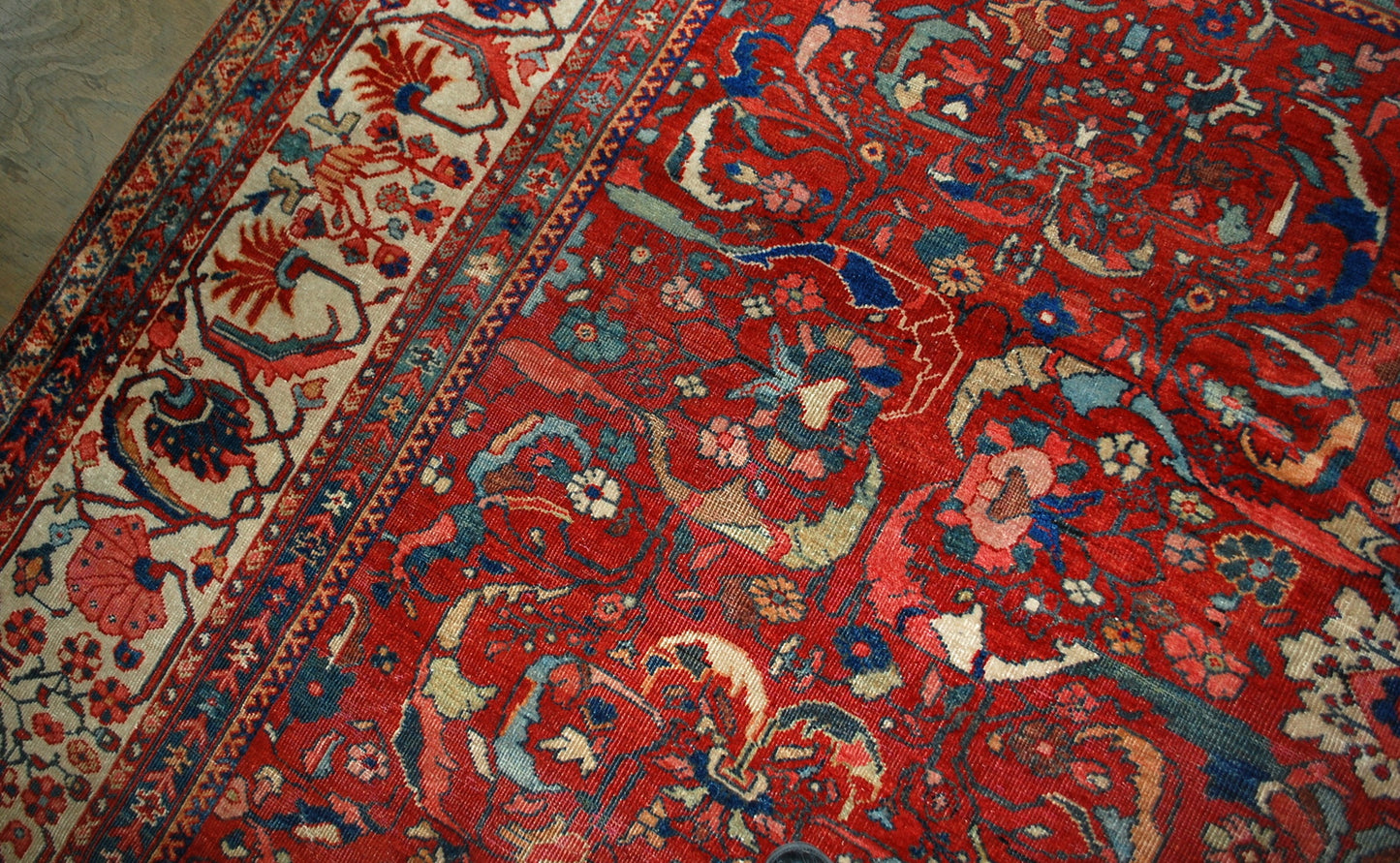 Handmade antique Persian Sultanabad rug 9.10' x 13' (303cm x 396cm) 1880s - 1B458 - One Royal Art