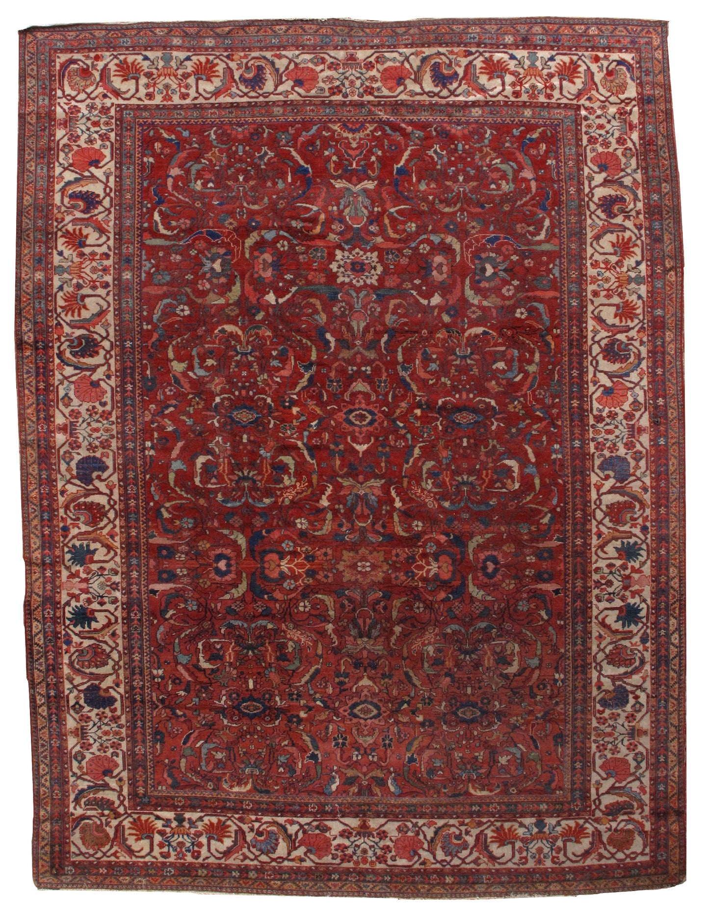 Handmade antique Persian Sultanabad rug 1880s