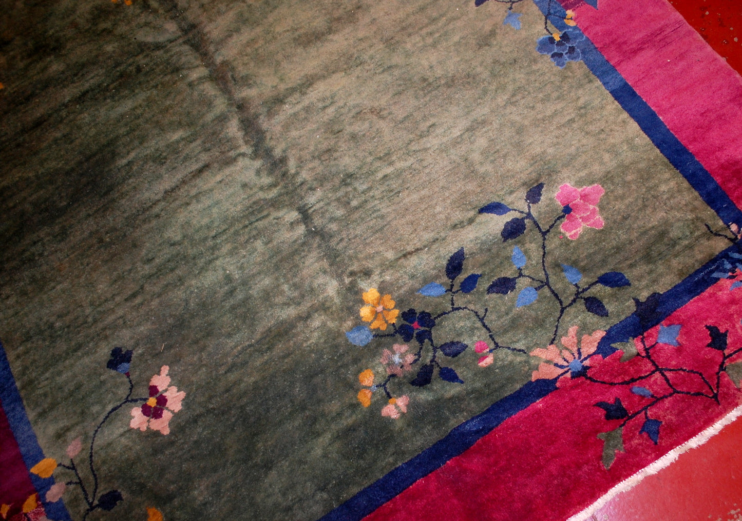 Hand made antique Art Deco Chinese rug