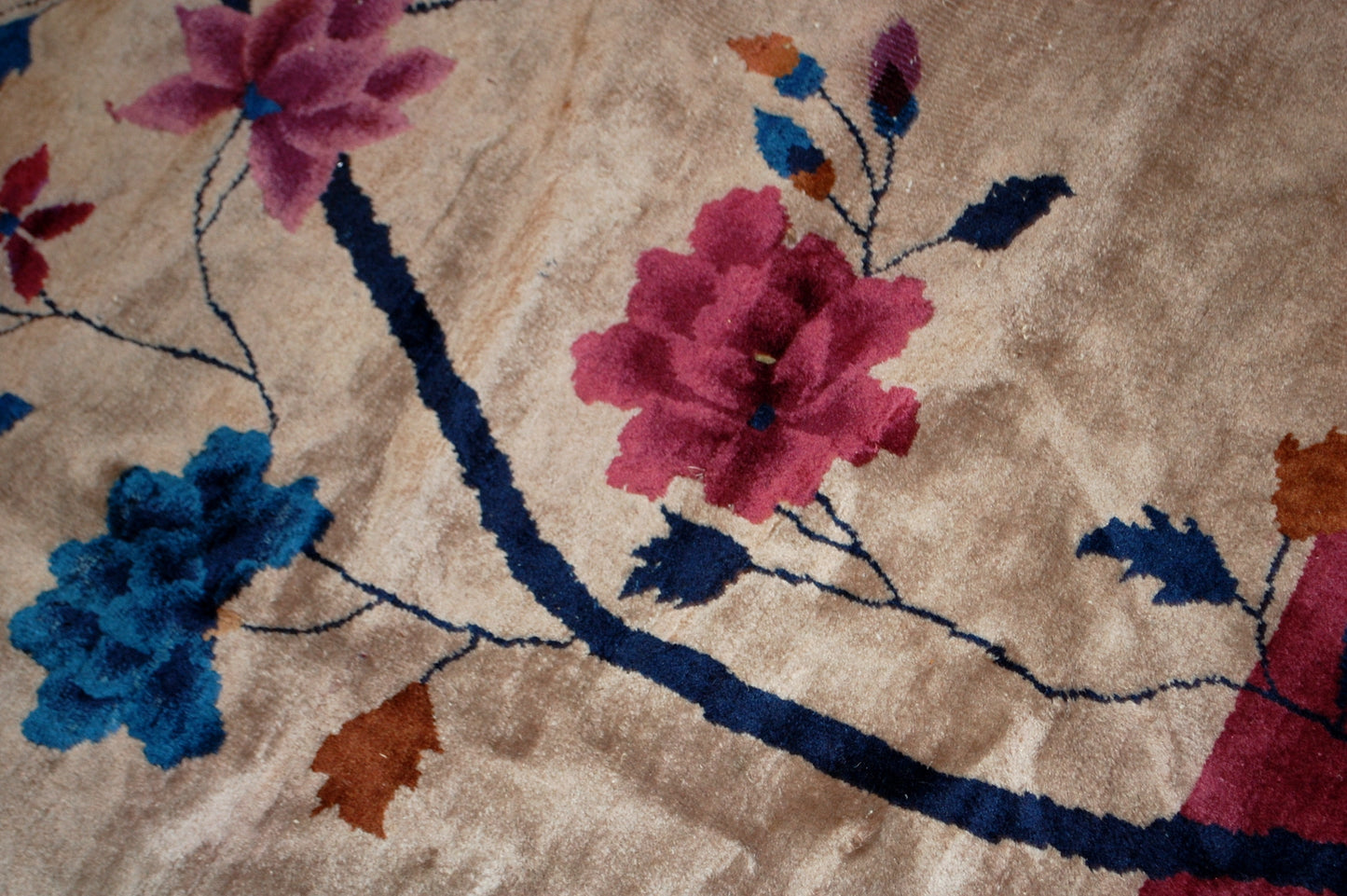 Handmade antique Art Deco Chinese rug 11.4' x 15.8' (347cm x 481cm) 1920s -1B469