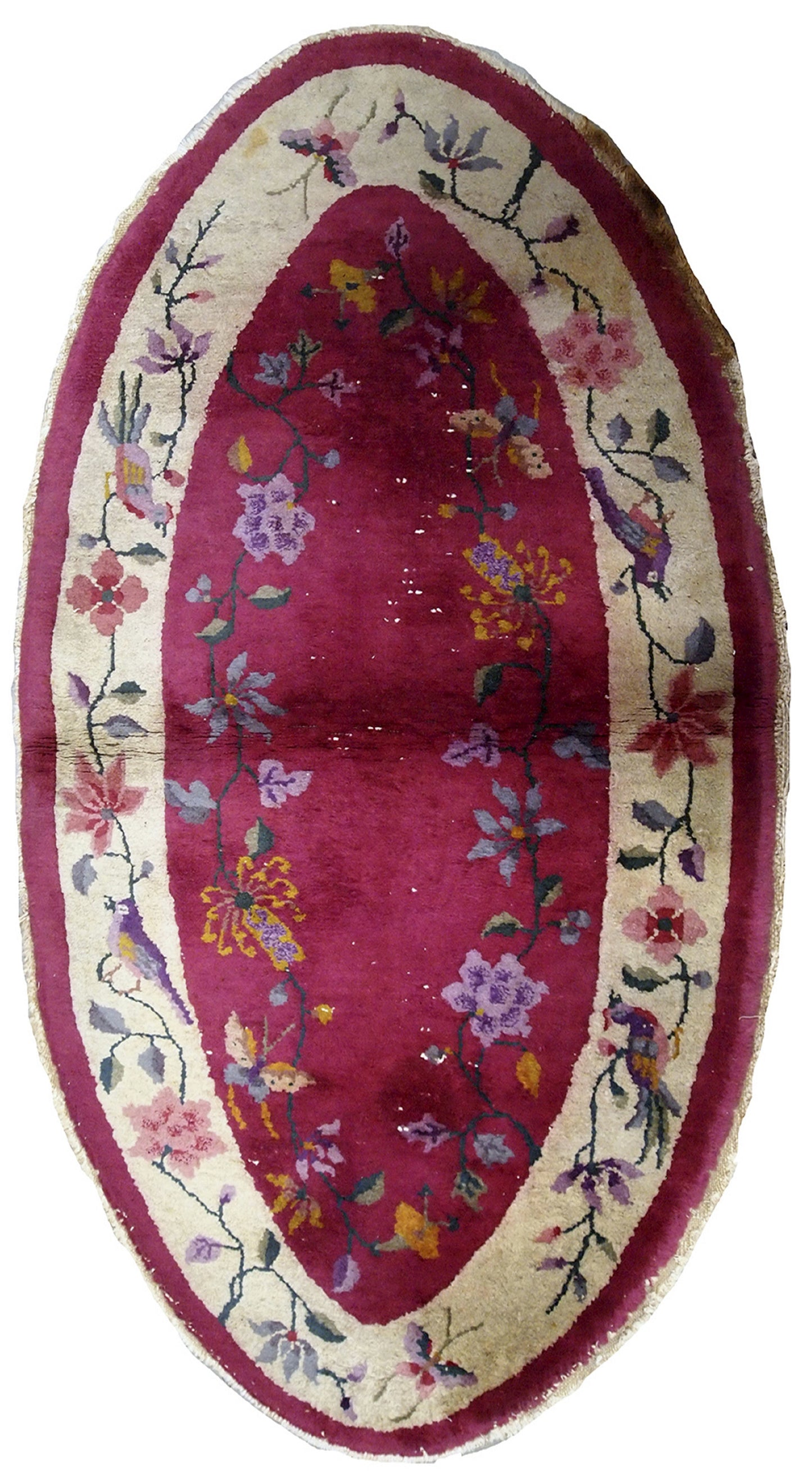 Handmade antique art deco Chinese rug 1920s