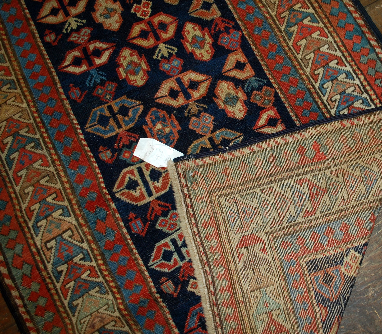 Handmade antique Caucasian Gendje rug 1880s