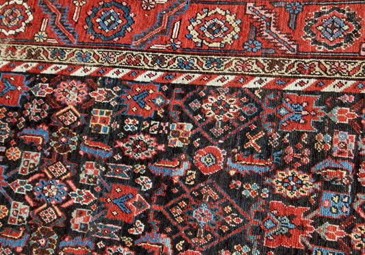 Handmade antique Persian Bakshaish runner 1880s