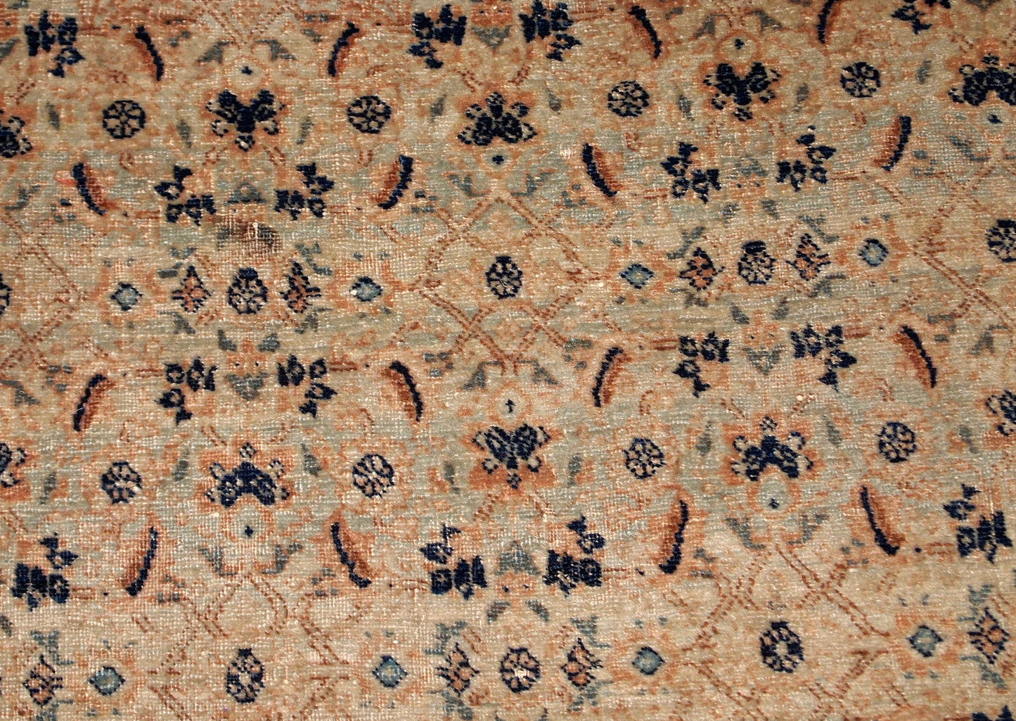 Handmade antique Persian Tabriz Hajalili rug 1880s