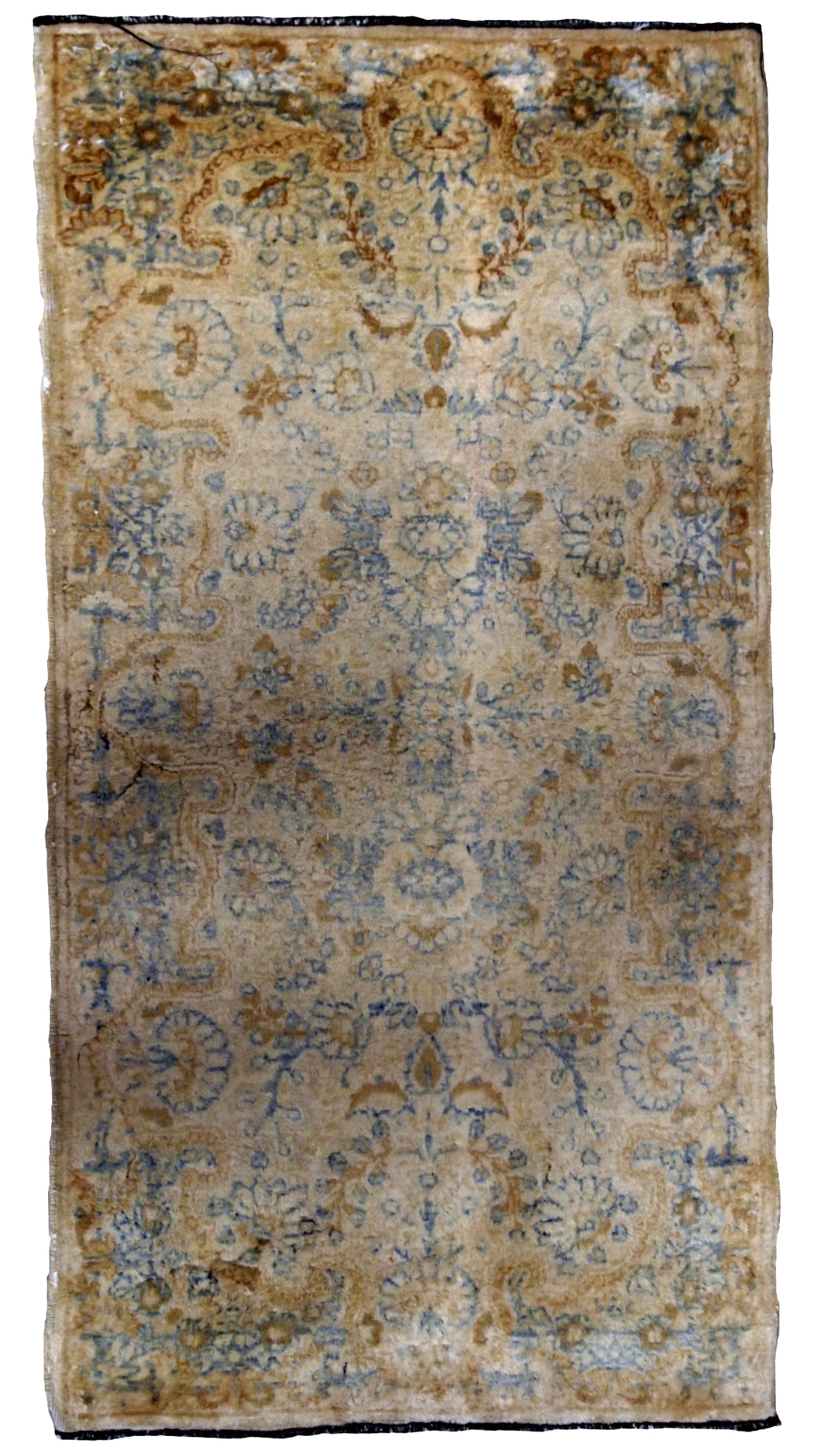 Handmade antique Persian Kerman rug 1920s