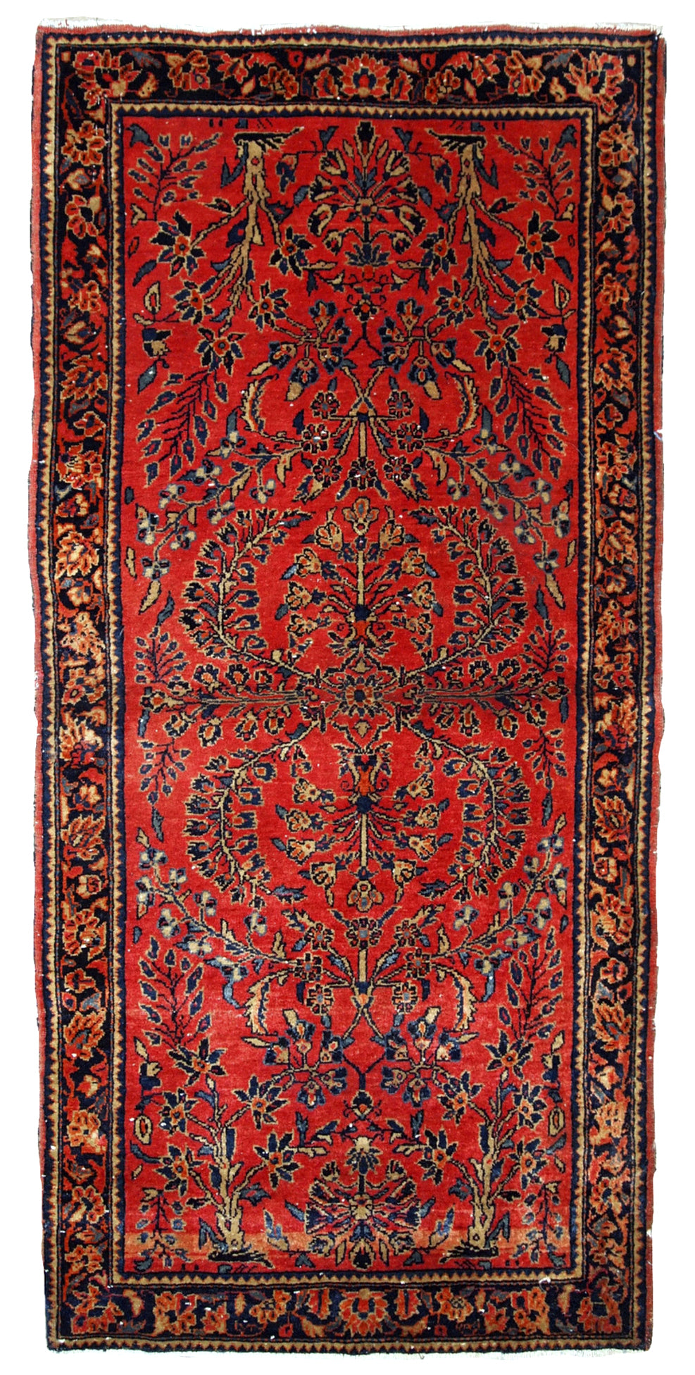 Handmade antique Persian Sarouk runner 1900s