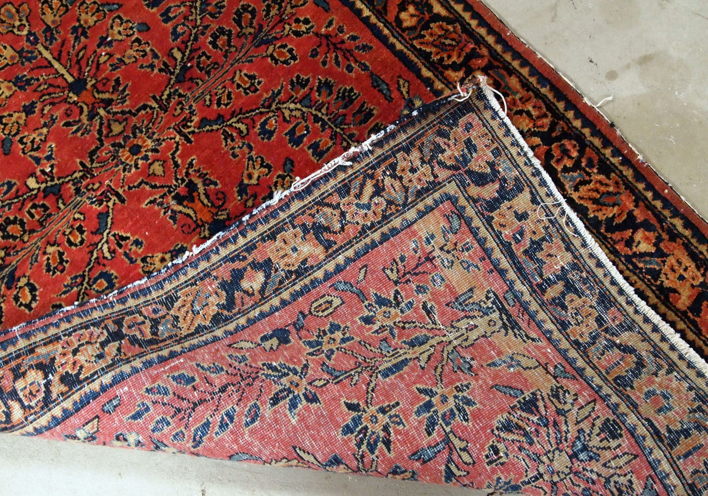 Handmade antique Persian Sarouk runner 1900s