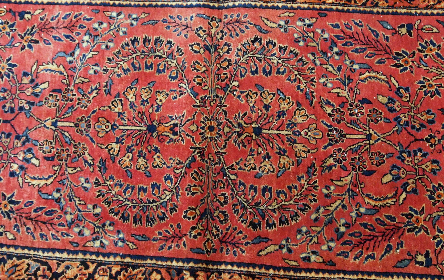 Handmade antique Persian Sarouk runner 1900s