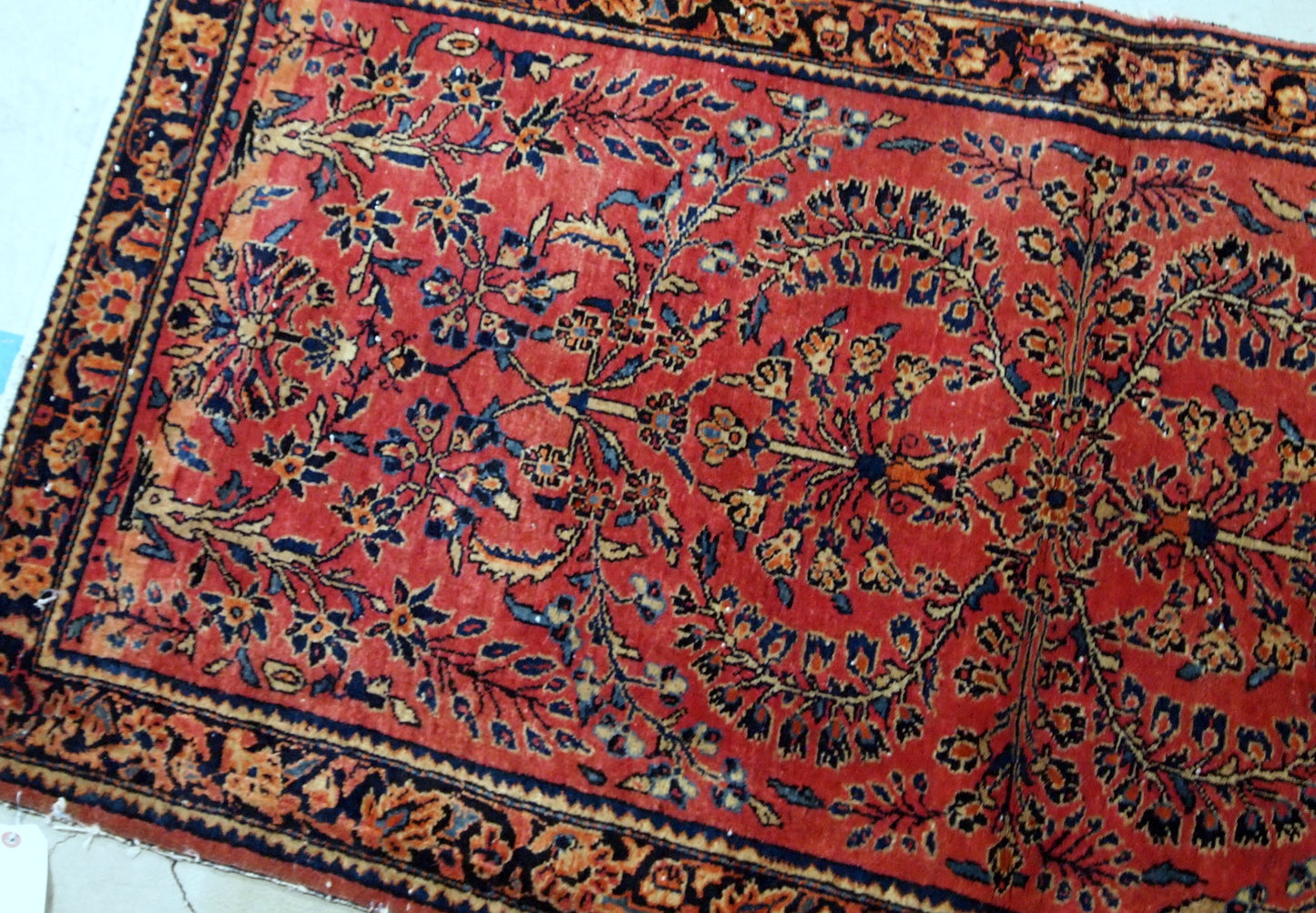 Handmade antique Persian Sarouk runner 1900s