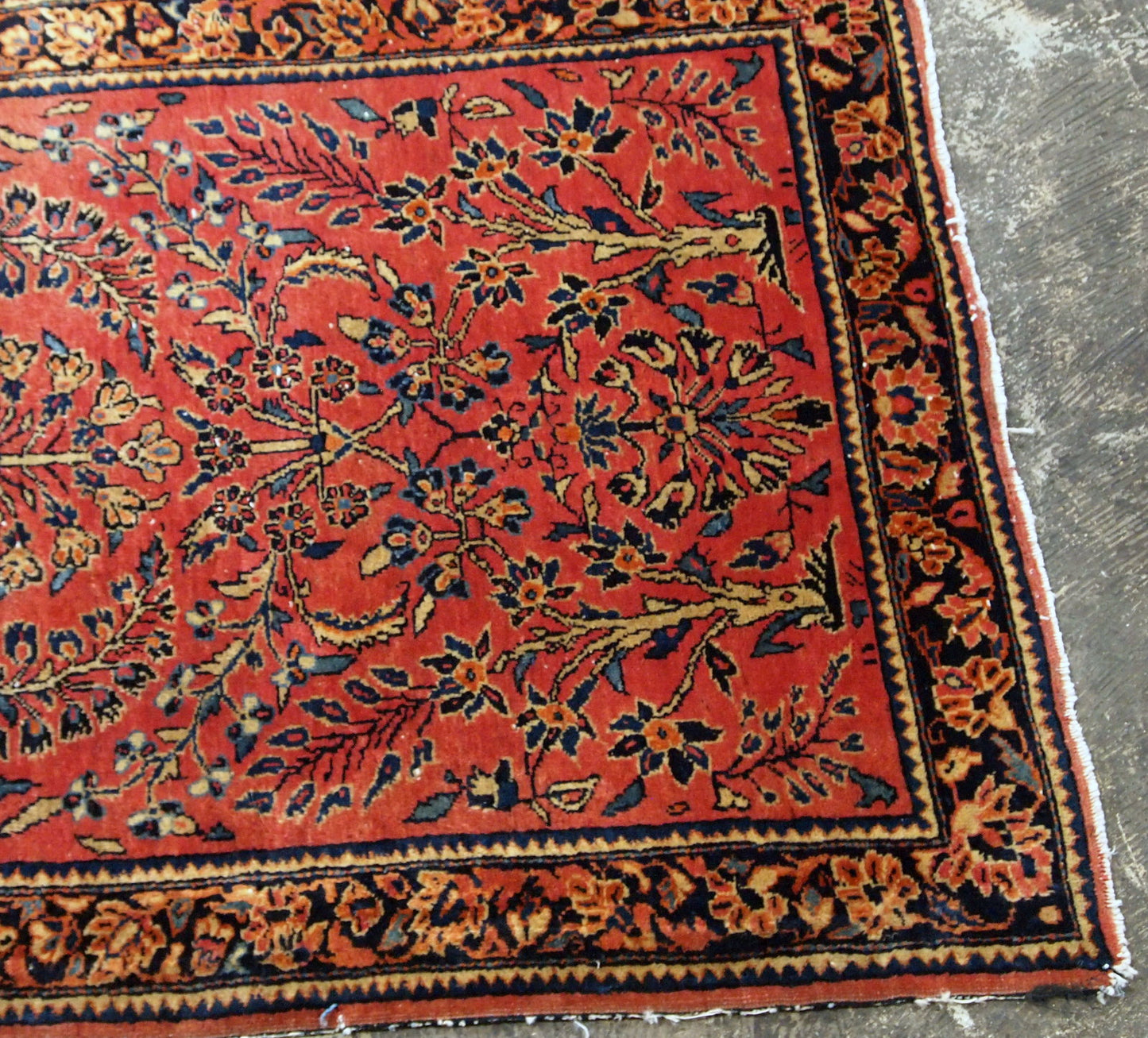 Handmade antique Persian Sarouk runner 1900s