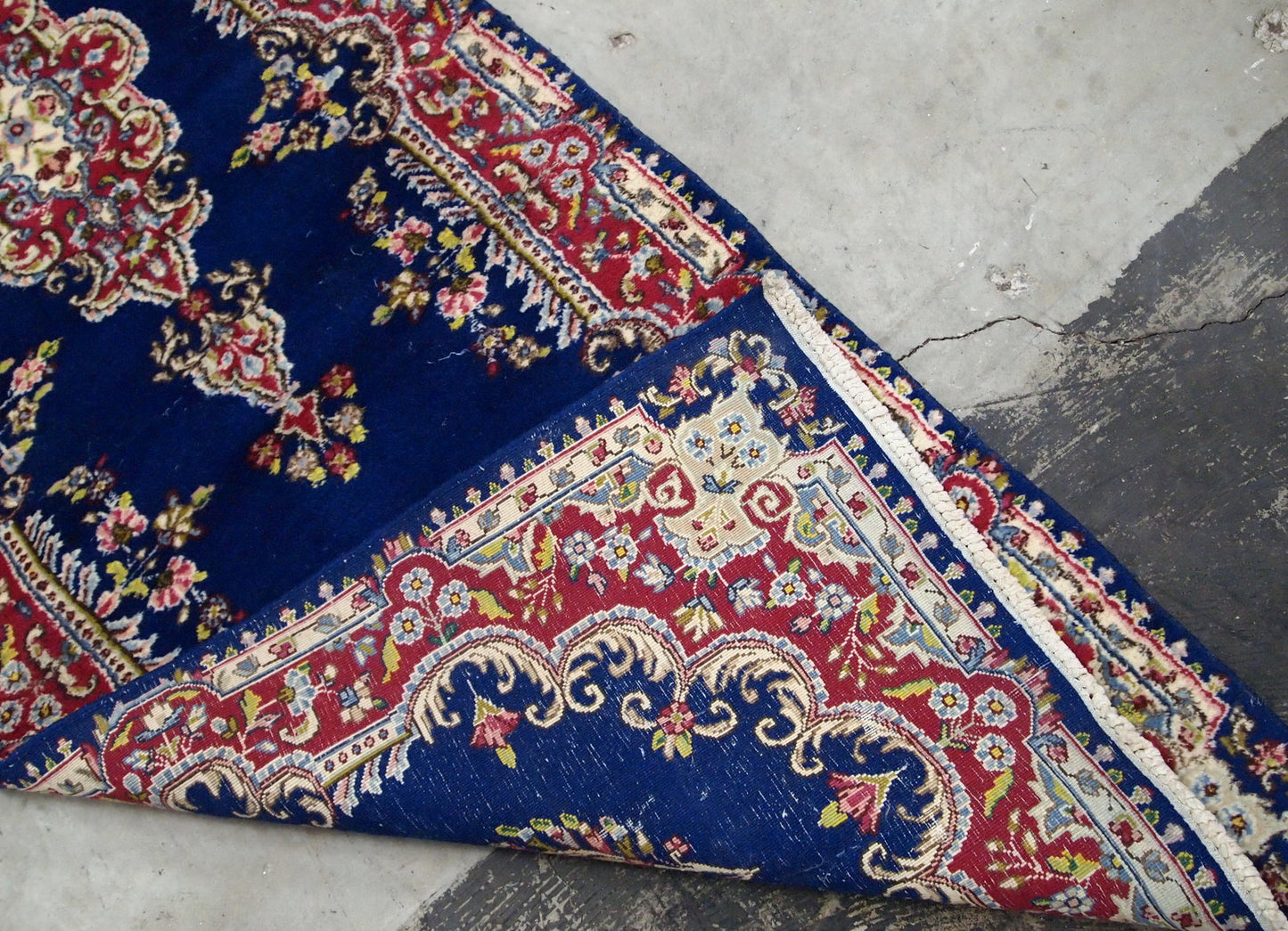 Handmade antique Persian Kerman runner 1930s