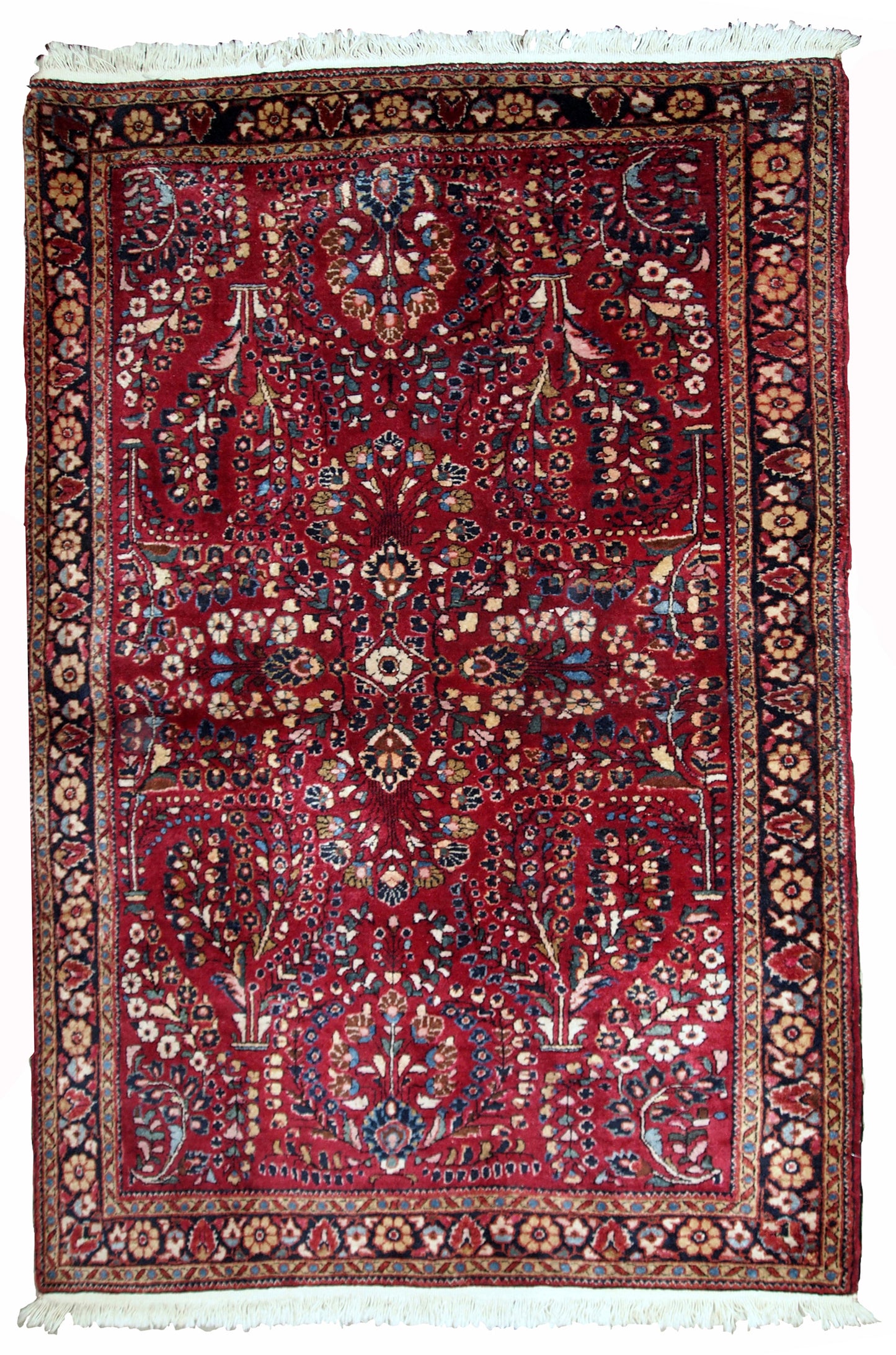 Handmade antique Persian Sarouk rug, 1920s
