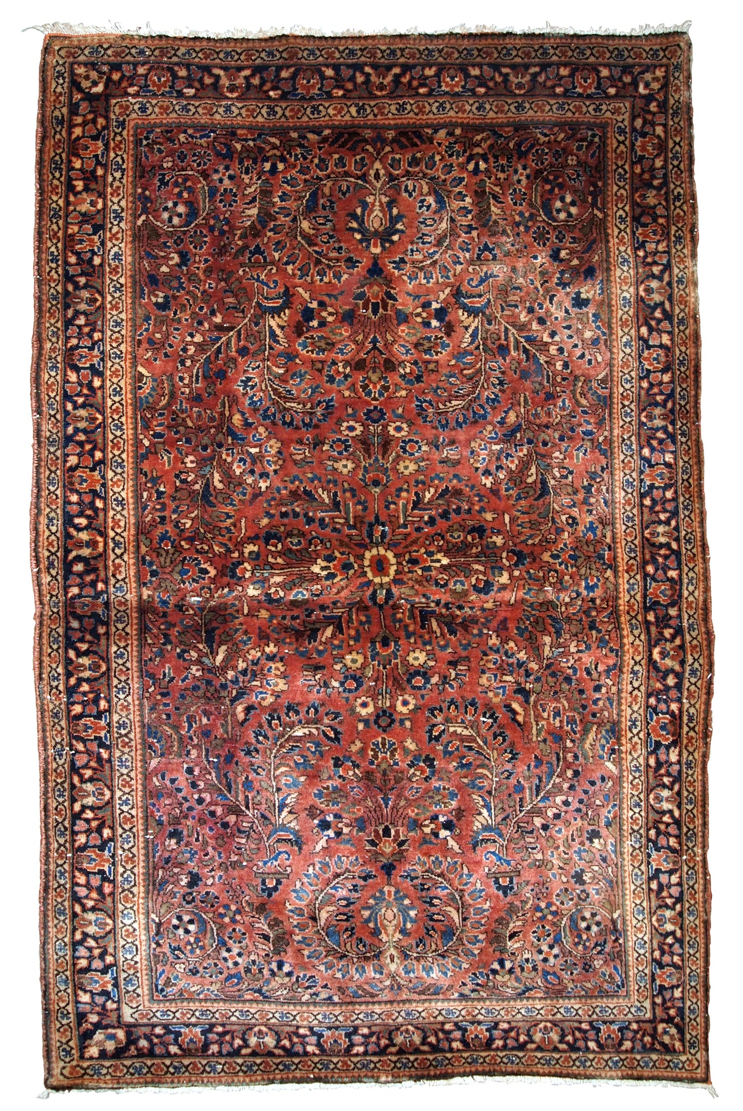 Handmade antique Persian Sarouk rug, 1920s