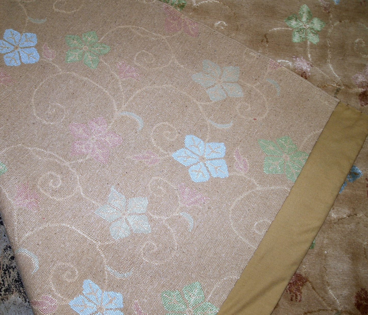 Handmade vintage Tibetan Modern rug with silk, 1980s