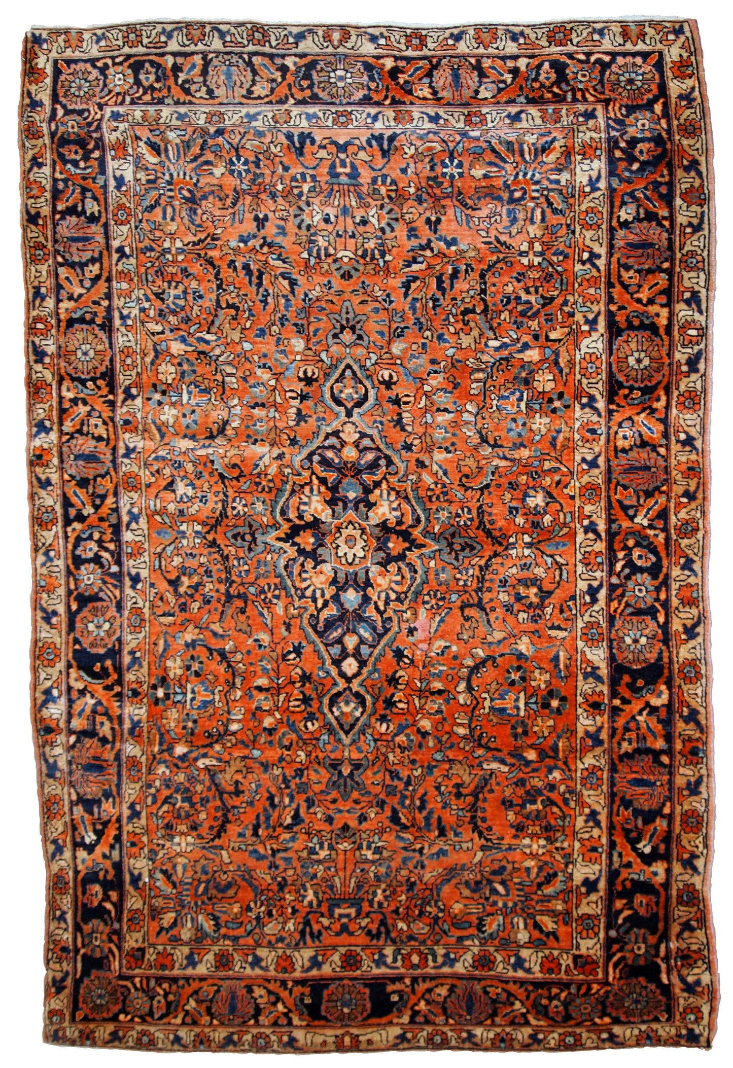 Handmade antique Persian Sarouk rug, 1920s