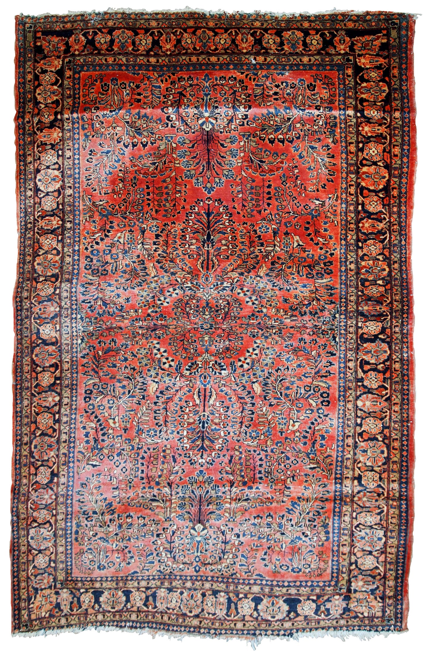 Handmade antique Persian Sarouk rug, 1920s