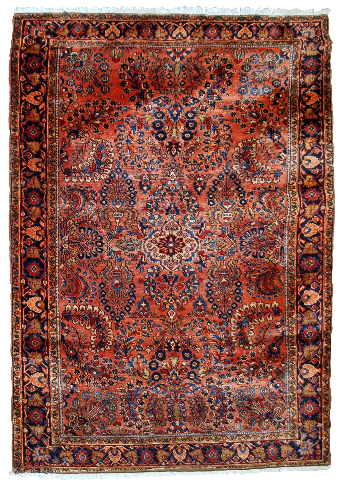 Handmade antique Persian Sarouk rug, 1920s
