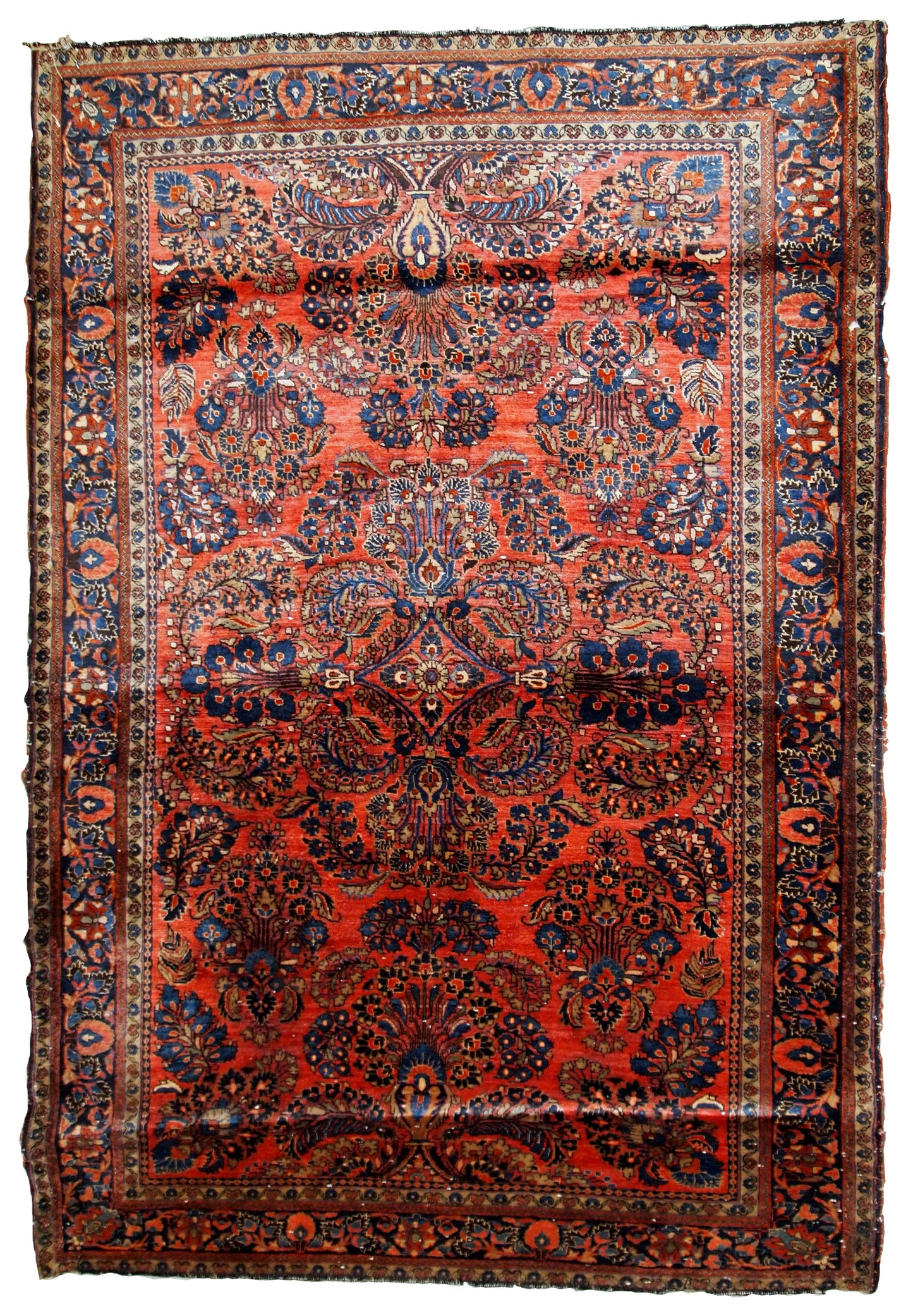 Handmade antique Persian Sarouk rug, 1920s
