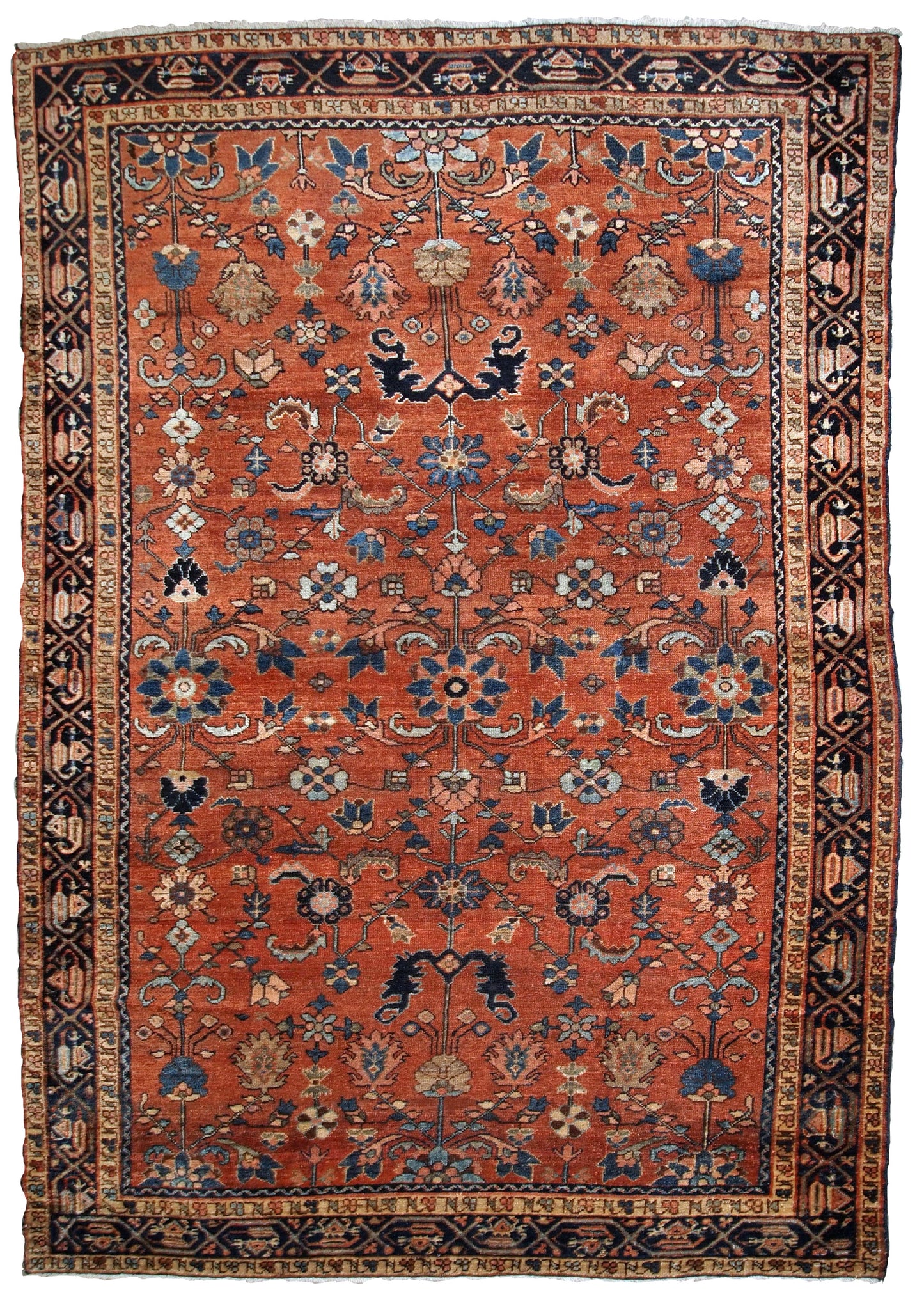 Handmade antique Persian Hamadan rug, 1920s