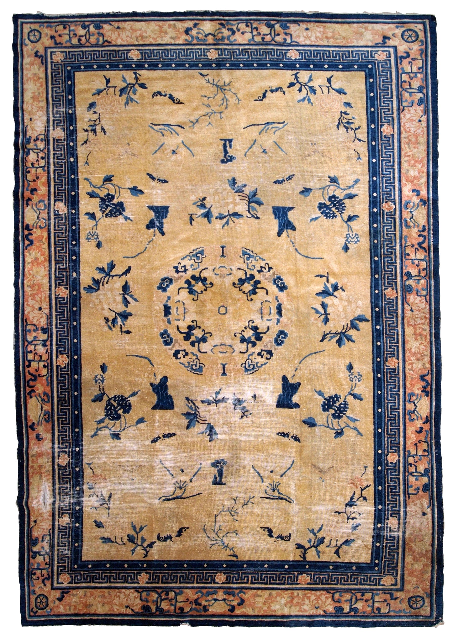 Handmade antique Chinese Ningsha rug, 1870s