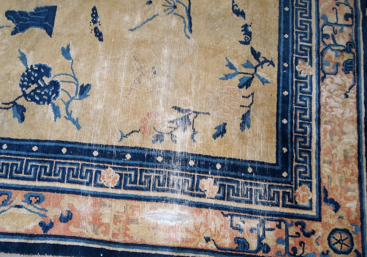 Handmade antique Chinese Ningsha rug, 1870s